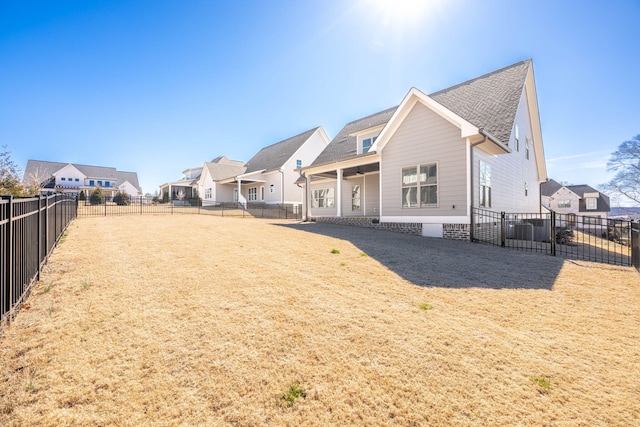 10619 Kavya Ln, Apison, TN 37302 - rear view of house with a fenced backyard