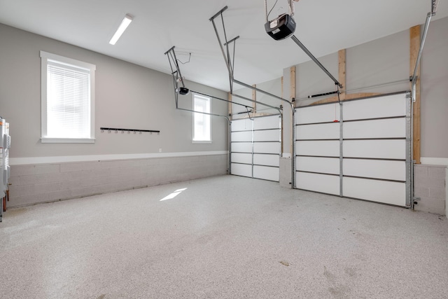 10619 Kavya Ln, Apison, TN 37302 - garage with a garage door opener and concrete block wall
