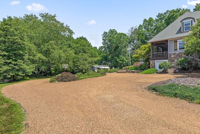 2109 E Brow Rd, Walden, TN 37377 - view of yard featuring a sunroom and dirt driveway