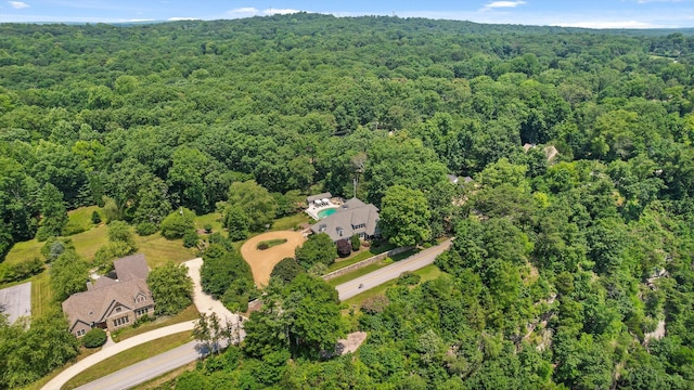 2109 E Brow Rd, Walden, TN 37377 - aerial view of property and surrounding area with a heavily wooded area