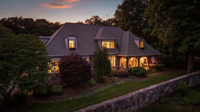 2109 E Brow Rd, Walden, TN 37377 - view of front of house featuring covered porch and a lawn