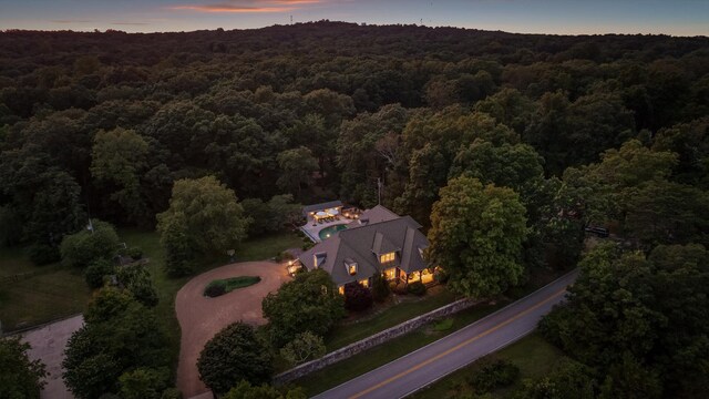 2109 E Brow Rd, Walden, TN 37377 - aerial view of property and surrounding area with a forest