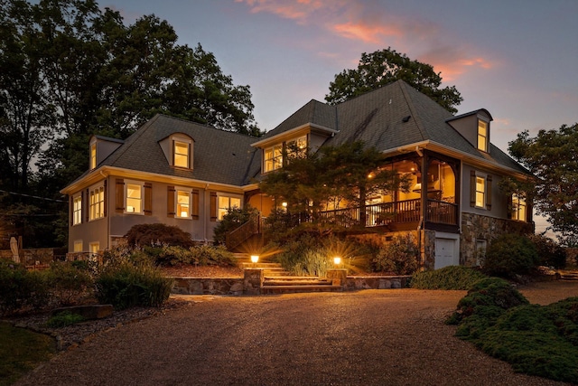 2109 E Brow Rd, Walden, TN 37377 - view of front of home with stone siding and roof with shingles
