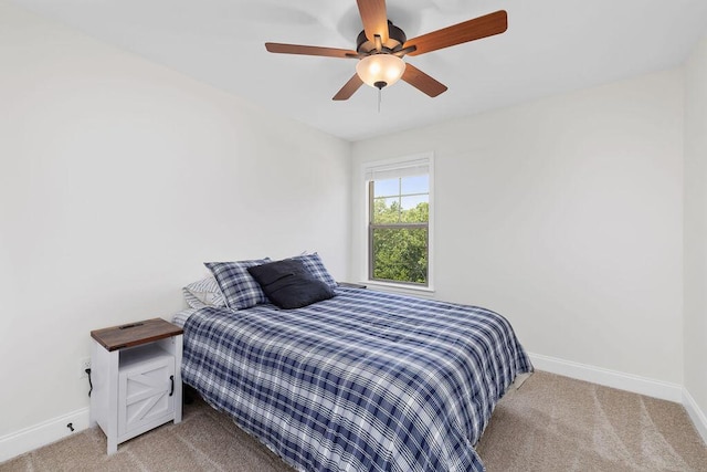 6859 Steep Hl, Ooltewah, TN 37363 - bedroom with light carpet and a ceiling fan