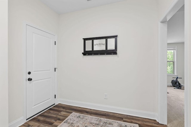 6859 Steep Hl, Ooltewah, TN 37363 - entrance foyer with baseboards and dark wood finished floors