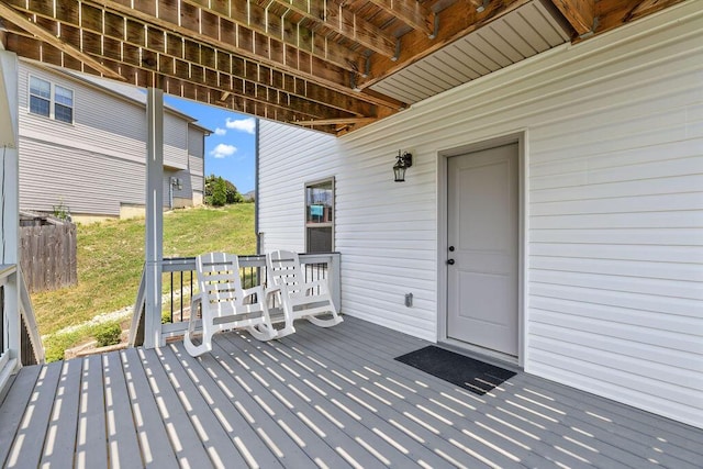 6859 Steep Hl, Ooltewah, TN 37363 - view of wooden terrace