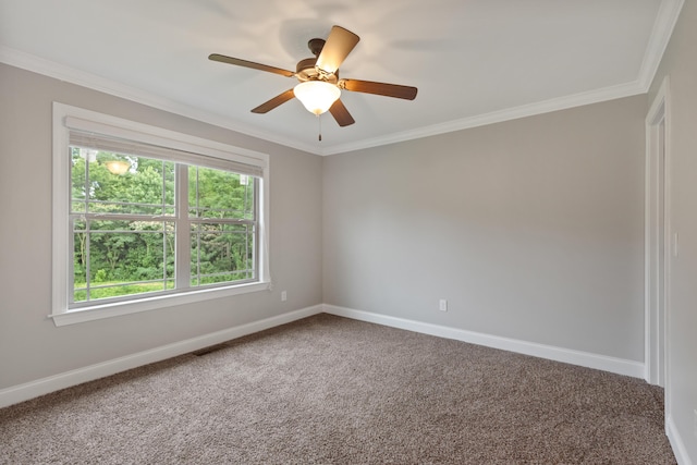 1864 Gate Tower Way NE, Cleveland, TN 37312 - carpeted spare room with ornamental molding and ceiling fan