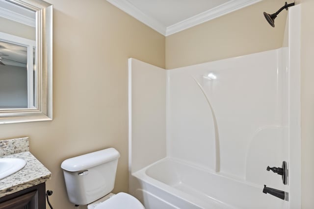 1864 Gate Tower Way NE, Cleveland, TN 37312 - bathroom with ornamental molding, vanity, and shower / tub combination