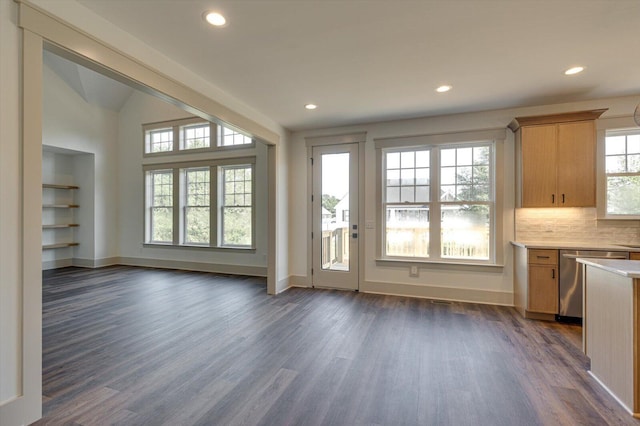 7104 Paxton Cir, Hixson, TN 37343 - doorway featuring healthy amount of natural light, dark wood-style flooring, and recessed lighting