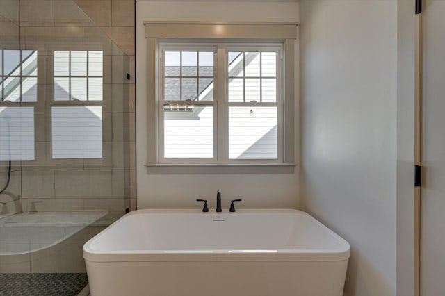 7104 Paxton Cir, Hixson, TN 37343 - full bath with a freestanding bath and a tile shower