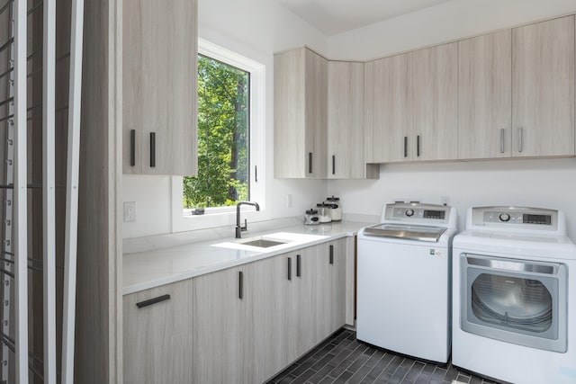 1034 Montlake Rd, Soddy Daisy, TN 37379 - laundry room with cabinet space and washing machine and dryer