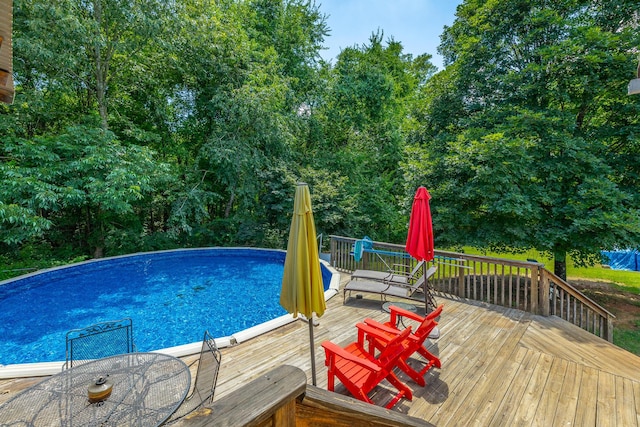 171 Gentry Rd, Ringgold, GA 30736 - outdoor pool featuring outdoor dining space and a deck
