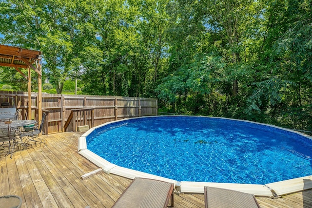 171 Gentry Rd, Ringgold, GA 30736 - view of pool with a wooden deck and view of wooded area