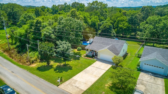 171 Gentry Rd, Ringgold, GA 30736 - aerial view of property and surrounding area featuring a forest