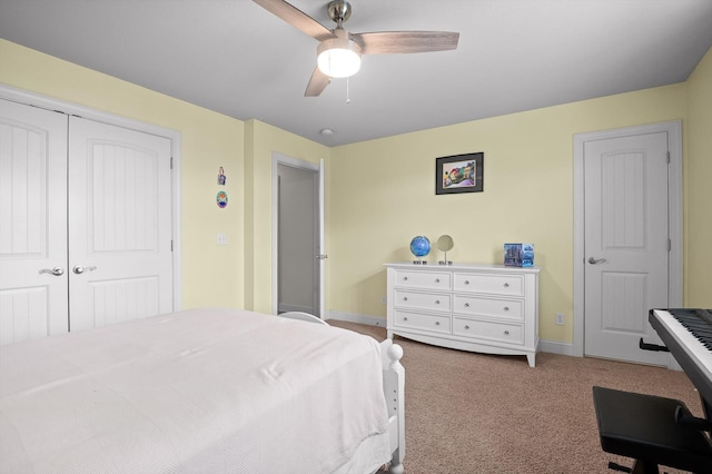 509 E 16th St, Chattanooga, TN 37408 - bedroom with carpet flooring, ceiling fan, and a closet