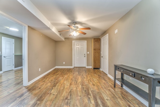 4976 Stewart Rd, Tunnel Hill, GA 30755 - entrance foyer with a ceiling fan and wood finished floors