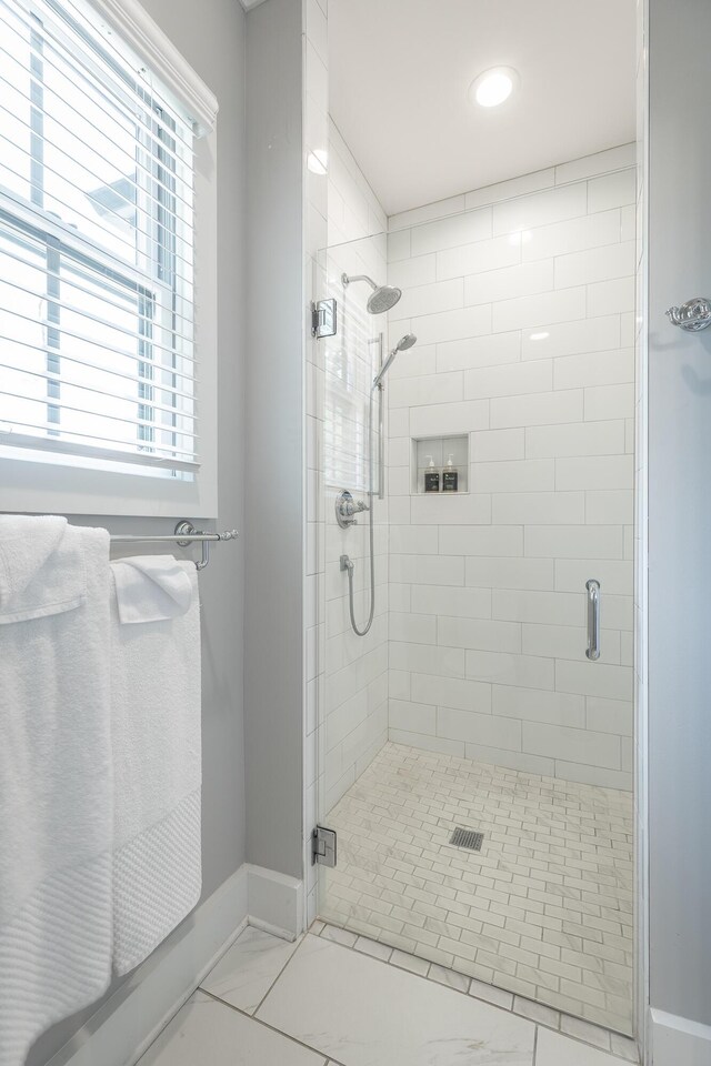 8 Heather Ln, Rising Fawn, GA 30738 - full bathroom featuring a shower stall and recessed lighting