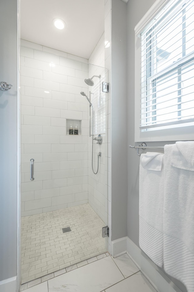 8 Heather Ln, Rising Fawn, GA 30738 - bathroom with a stall shower, plenty of natural light, and recessed lighting