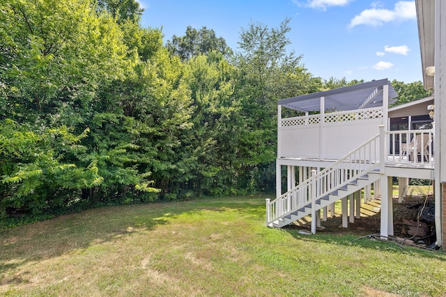 8014 Woodstone Dr, Hixson, TN 37343 - view of grassy yard featuring stairway
