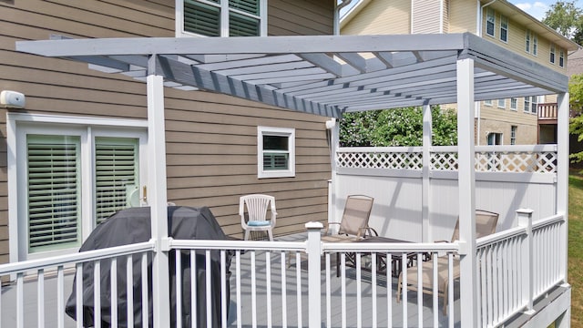 8014 Woodstone Dr, Hixson, TN 37343 - view of patio / terrace with a pergola and a wooden deck