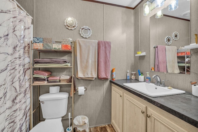 1165 Hugh Allison, Pikeville, TN 37367 - full bathroom featuring vanity, wood finished floors, and crown molding