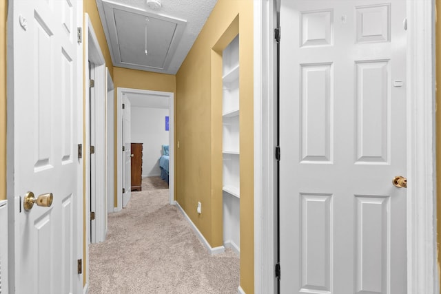 1018 Ridgeway Ave, Signal Mountain, TN 37377 - hall featuring carpet and attic access