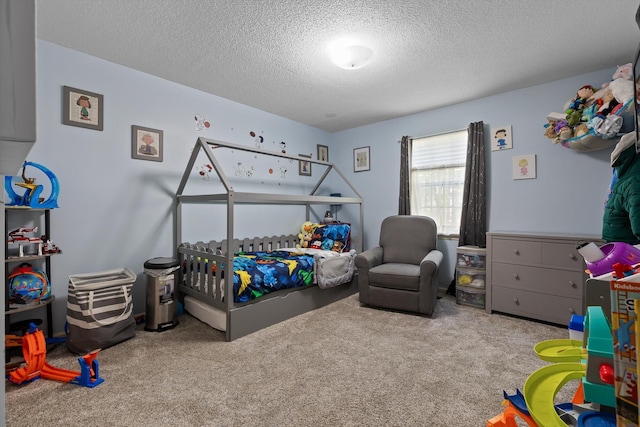 1018 Ridgeway Ave, Signal Mountain, TN 37377 - carpeted bedroom featuring a textured ceiling