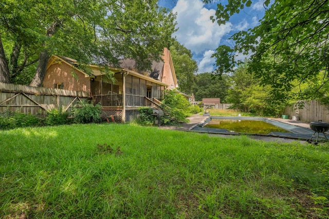 200 Whippoorwill Ln, Lafayette, GA 30728 - view of yard with a sunroom