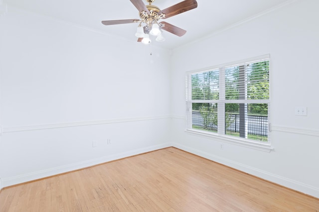 3102 Regency Ct, Chattanooga, TN 37421 - spare room featuring wood finished floors, ornamental molding, and ceiling fan
