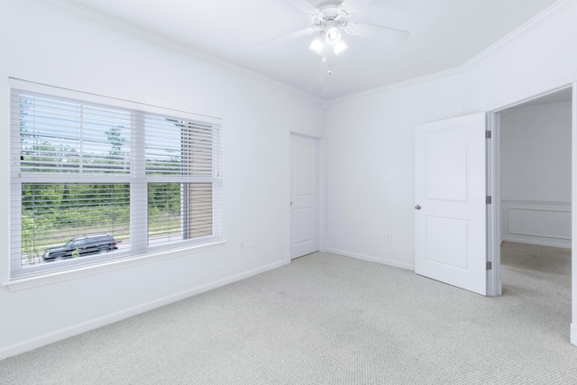 3102 Regency Ct, Chattanooga, TN 37421 - unfurnished bedroom with carpet, crown molding, and a ceiling fan