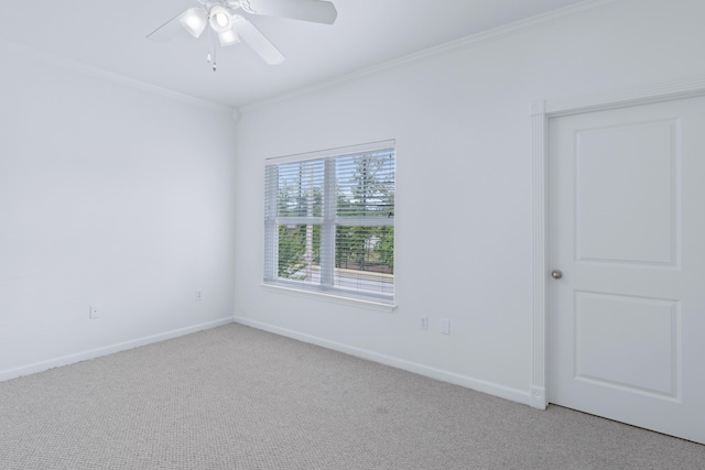 3102 Regency Ct, Chattanooga, TN 37421 - carpeted spare room with ornamental molding and a ceiling fan