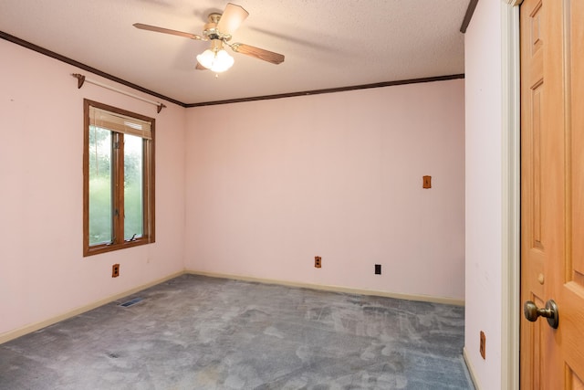 1920 Campbell Dr NW, Cleveland, TN 37312 - carpeted empty room with a ceiling fan and ornamental molding