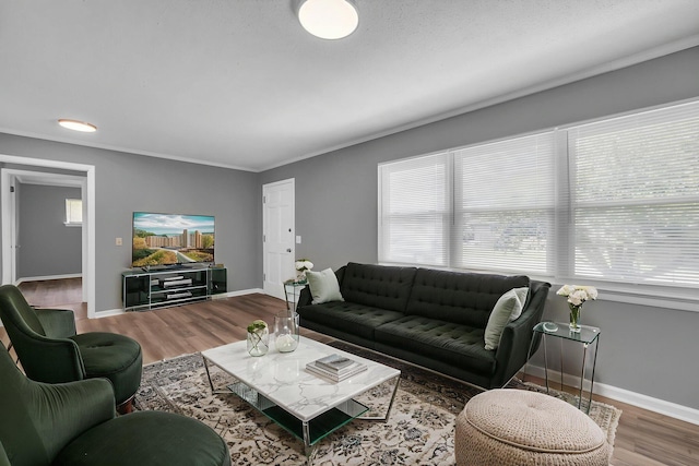 5506 Sunny Dell Ln, Chattanooga, TN 37412 - living area featuring wood finished floors and crown molding