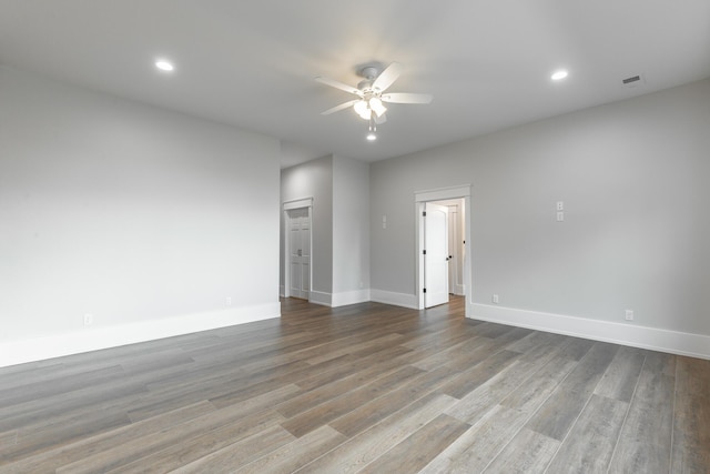 220 High Point Ln, Jasper, TN 37347 - spare room featuring a ceiling fan, wood finished floors, and recessed lighting