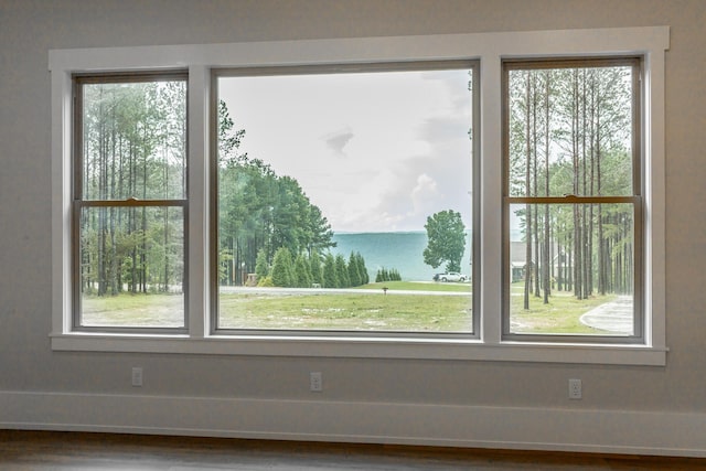 220 High Point Ln, Jasper, TN 37347 - spare room with a water view and wood finished floors
