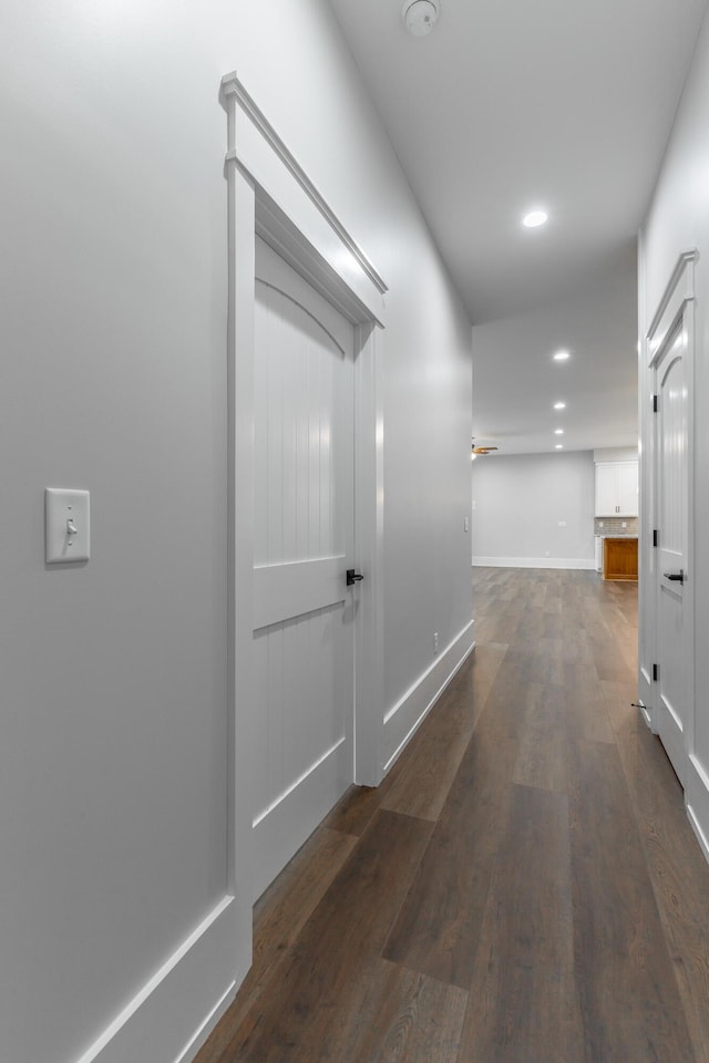 220 High Point Ln, Jasper, TN 37347 - hallway with dark wood-style flooring and recessed lighting