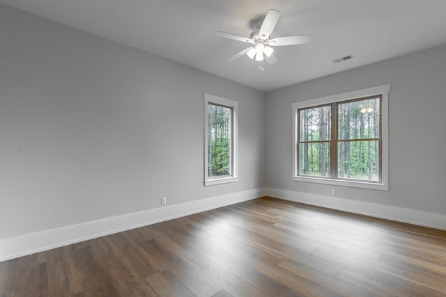 220 High Point Ln, Jasper, TN 37347 - unfurnished room with dark wood finished floors and ceiling fan