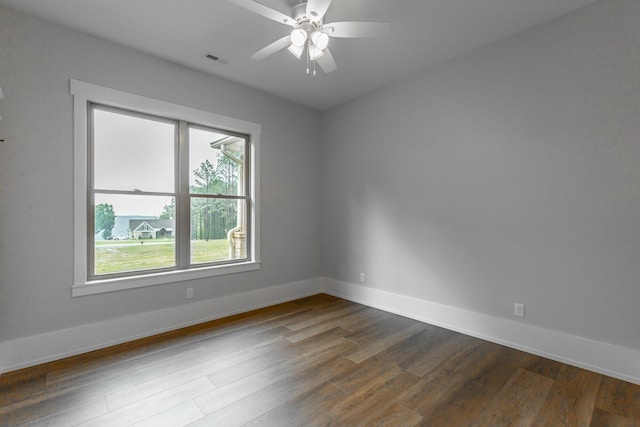 220 High Point Ln, Jasper, TN 37347 - empty room with dark wood finished floors and ceiling fan