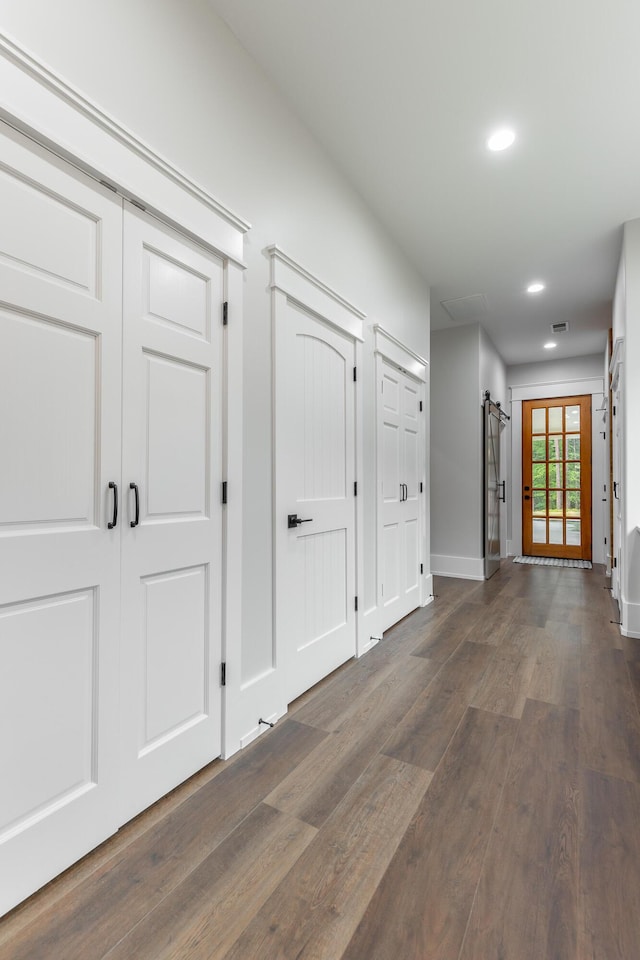 220 High Point Ln, Jasper, TN 37347 - hall with dark wood finished floors and recessed lighting