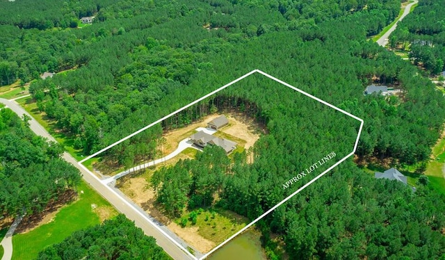220 High Point Ln, Jasper, TN 37347 - aerial view of property's location with a heavily wooded area and property boundaries highlighted