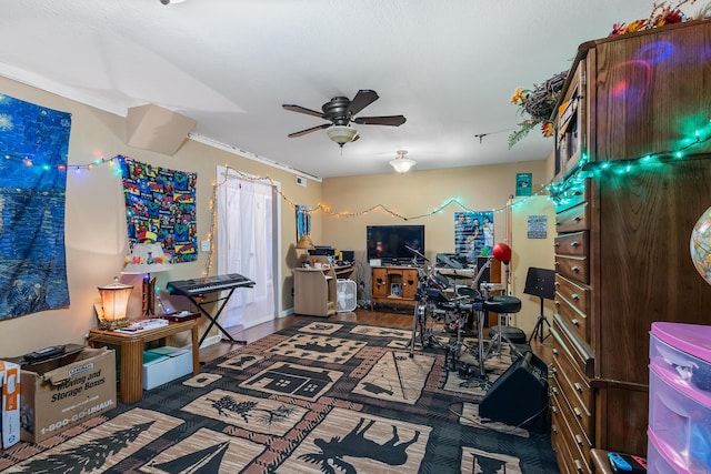144 Bible Dr, Benton, TN 37307 - home office with ceiling fan