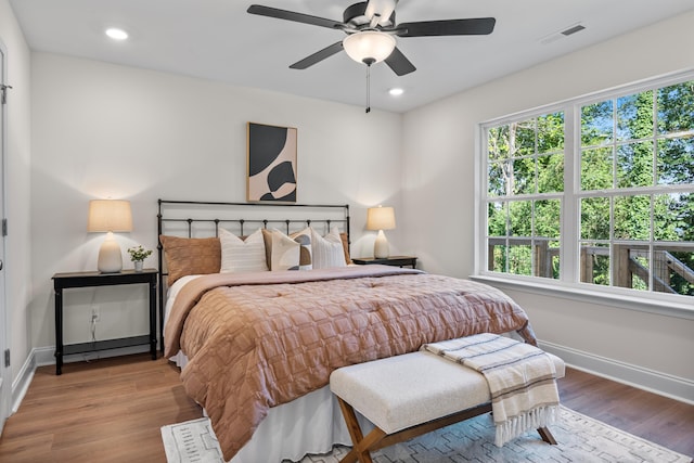 812 Aubrey Ave, Chattanooga, TN 37411 - bedroom featuring wood finished floors, ceiling fan, and recessed lighting