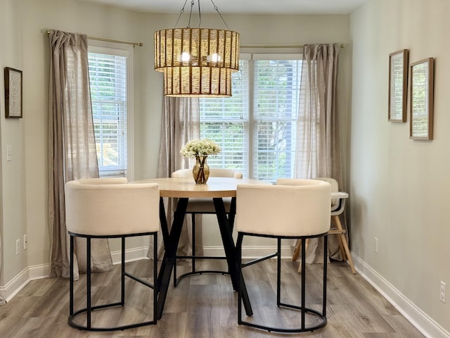 120 Oakhurst Ter NE, Calhoun, GA 30701 - dining area featuring plenty of natural light, a chandelier, and wood finished floors