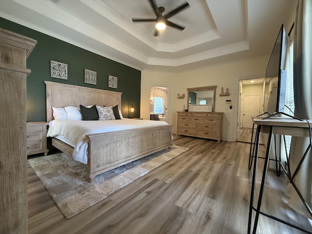 120 Oakhurst Ter NE, Calhoun, GA 30701 - bedroom featuring a tray ceiling and wood finished floors