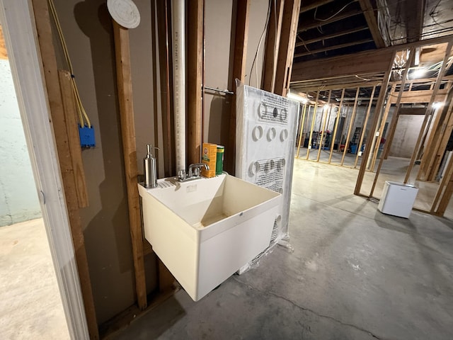 120 Oakhurst Ter NE, Calhoun, GA 30701 - bathroom with a sink and unfinished concrete floors