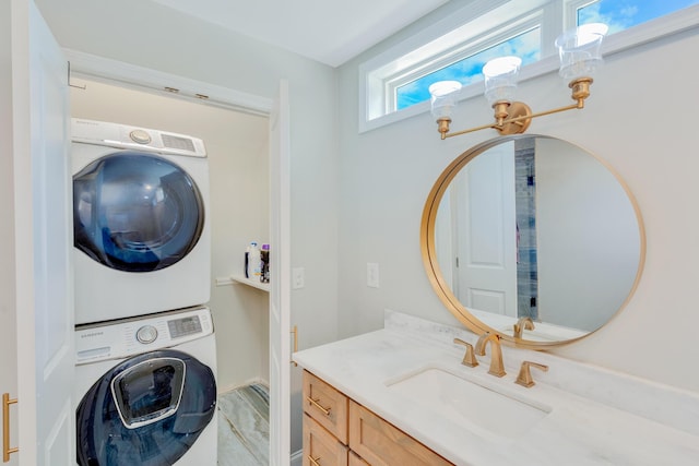 1132 Dartmouth St, Chattanooga, TN 37405 - laundry area with stacked washer / drying machine