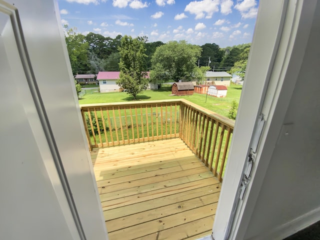 1116 Magnolia St, Lafayette, GA 30728 - deck featuring a lawn and view of wooded area