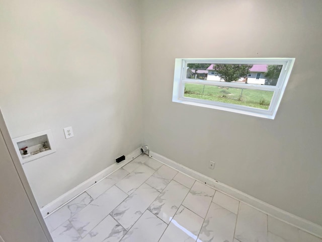 1116 Magnolia St, Lafayette, GA 30728 - laundry room featuring washer hookup and light marble finish floors