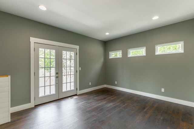 483 W Reed Rd, Lafayette, GA 30728 - entryway featuring french doors, dark wood-style floors, and recessed lighting