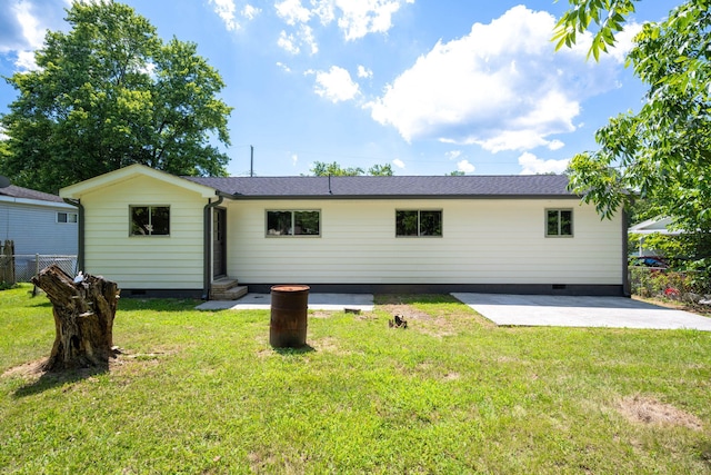 1306 Raydine Ln, Rossville, GA 30741 - back of property featuring crawl space, a patio area, and entry steps
